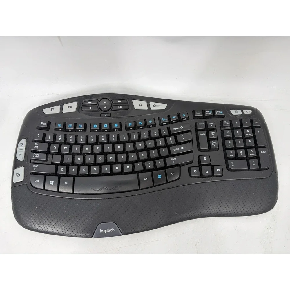 Logitech Wireless Comfort Wave Ergonomic Keyboard  K350 - No Receiver/Dongle